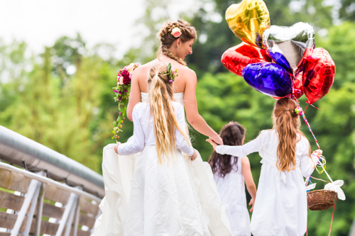 hochzeit mit luftballons